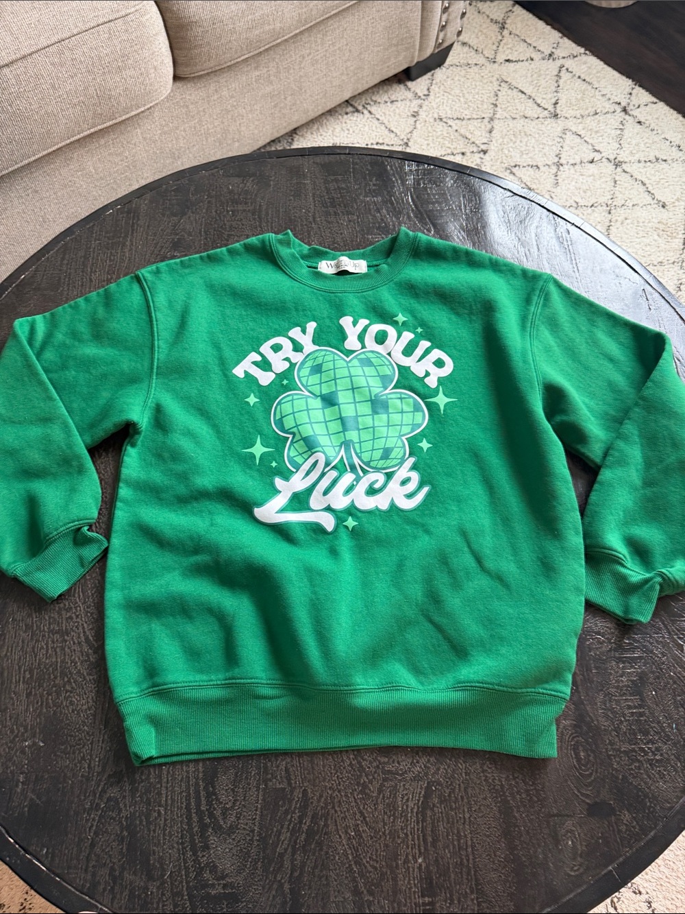 Wound Up Green 'Try Your Luck' Shamrock Sweatshirt